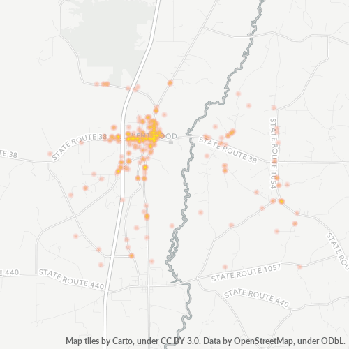 70444 Business Density Heatmap