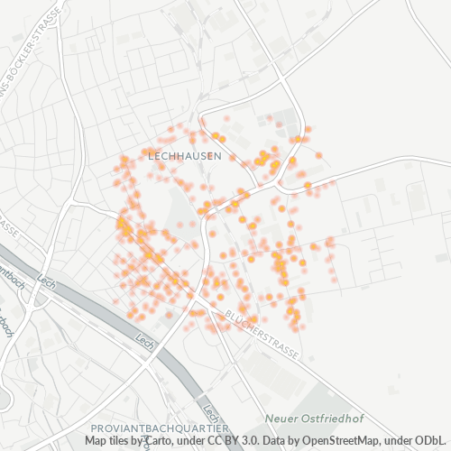 Heatmap für plz 86165