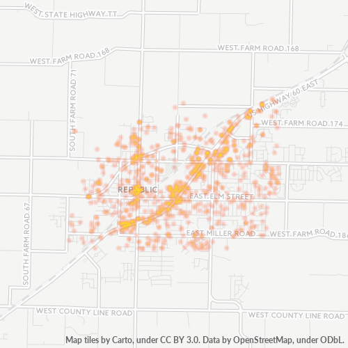 65738 Business Density Heatmap