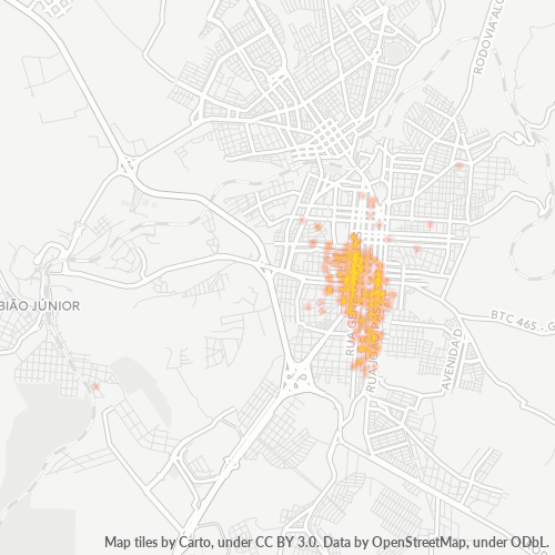 18602-000 Mapa de calor de densidad empresarial