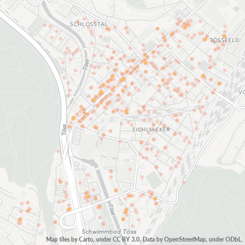 8406 Standortdichte-Heatmap