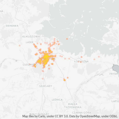 34-400 Mapa intensywności działalności gospodarczej