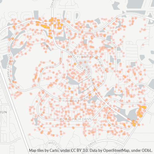 34743 Business Density Heatmap