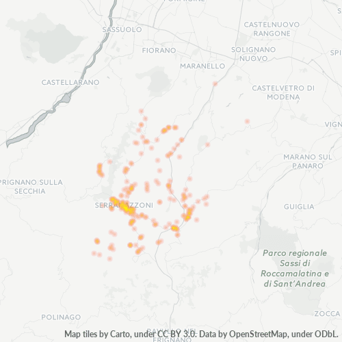 Mappa di calore per cap 41028