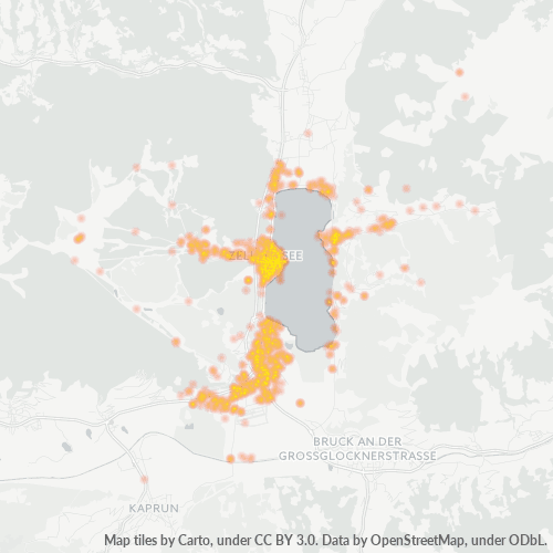 Heatmap für postleitzahl 5700