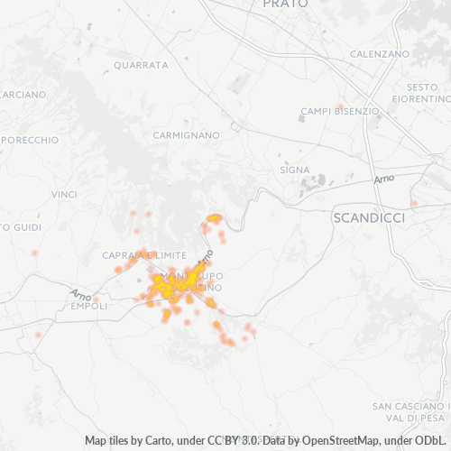 Mappa di calore per cap 50056