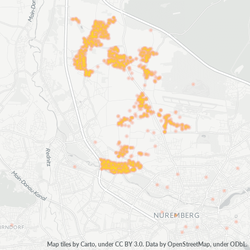 Heatmap für plz 90427