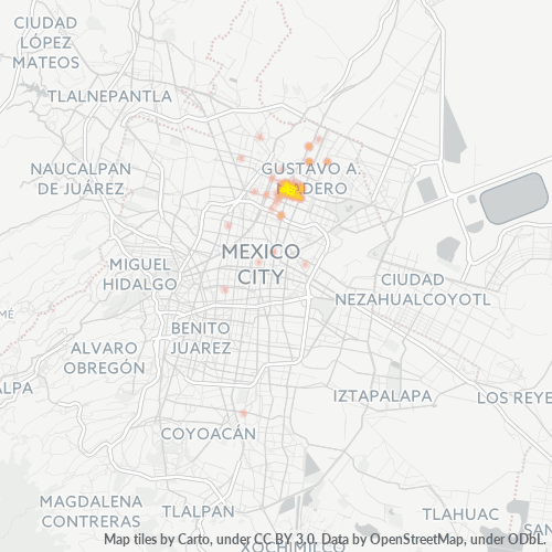 07820 Mapa de calor de densidad empresarial