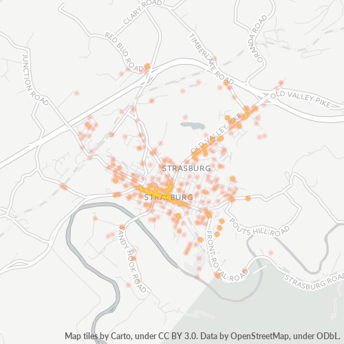 22657 Business Density Heatmap