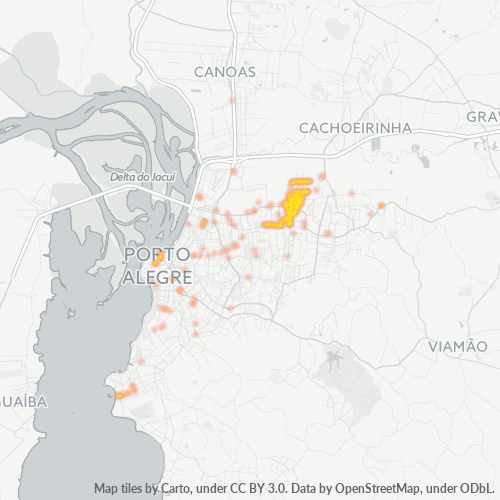 91110-000 Mapa de calor de densidad empresarial