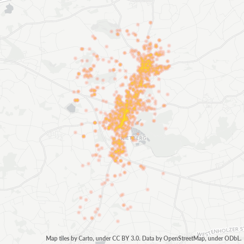 Heatmap für plz 33397