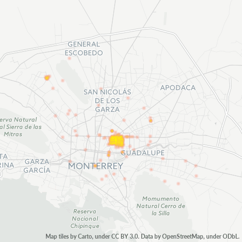 64530 Mapa de calor de densidad empresarial