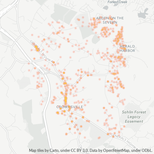21032 Business Density Heatmap