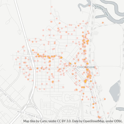 36611 Business Density Heatmap