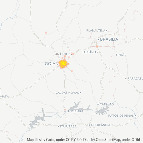 74000-000 Heatmap de Densidade da Empresa