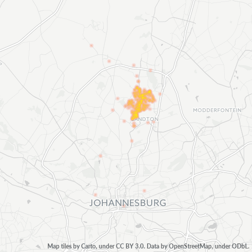 2057 Hittekaart vir Besigheidsdigtheid