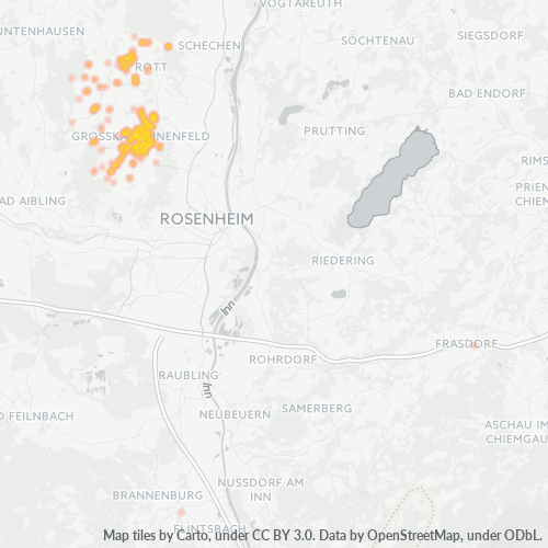 Heatmap für plz 83109