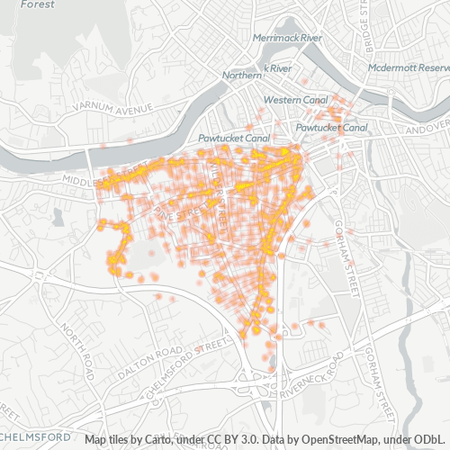 01851 Business Density Heatmap
