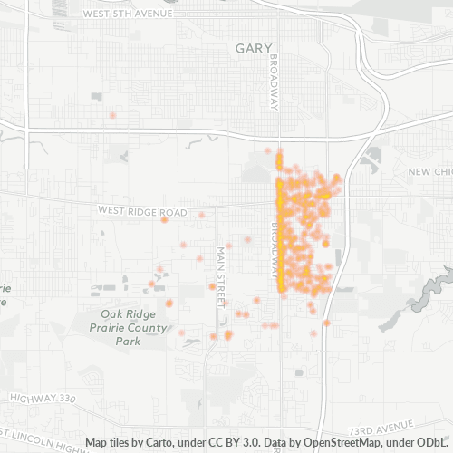 46409 Business Density Heatmap