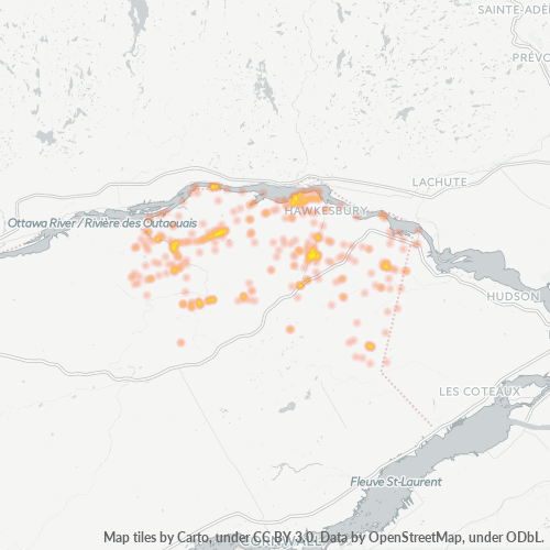 K0B Thermocarte de densité d'activité