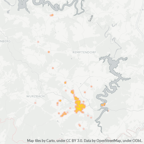 Heatmap für plz 07356