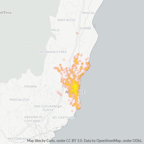 95024 Mappa di concentrazione per la densità di aziende