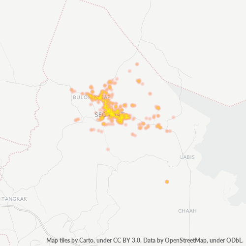 85000 Heatmap Ketumpatan Perniagaan