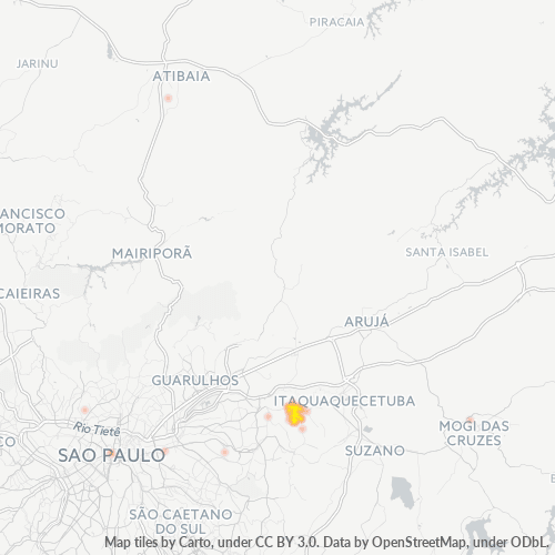 08160-000 Mapa de calor de densidad empresarial
