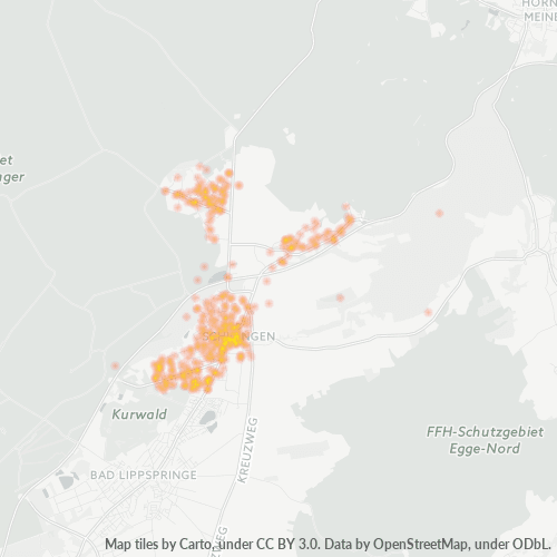 Heatmap für plz 33189