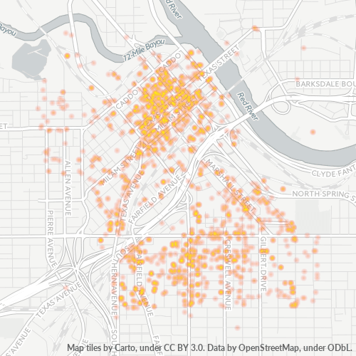 71101 Business Density Heatmap