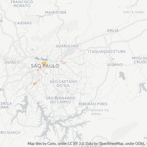 01212-000 Mapa de calor de densidad empresarial