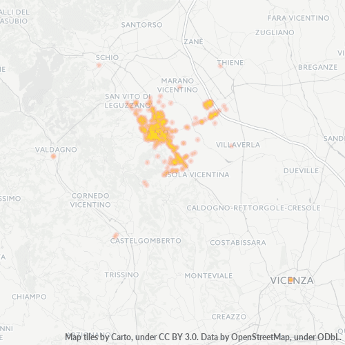 Mappa di calore per cap 36034