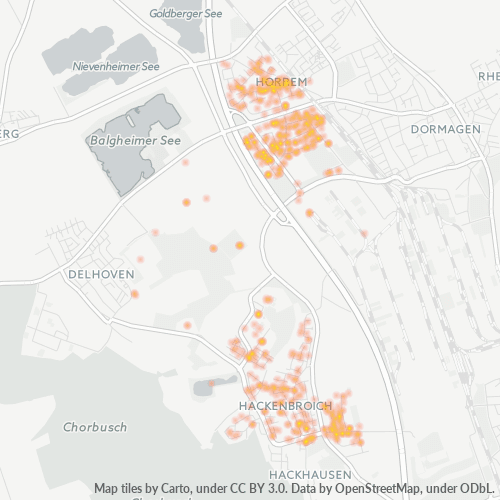 Heatmap für plz 41540