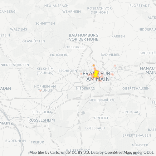 Heatmap für plz 60322