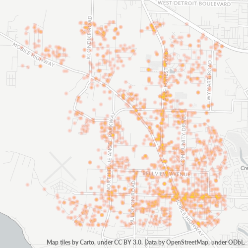 32526 Business Density Heatmap