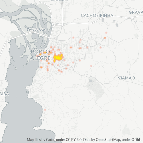 90460-000 Mapa de calor de densidad empresarial
