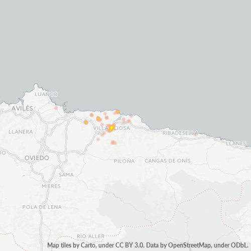 Mapa de calor para código postal 33300