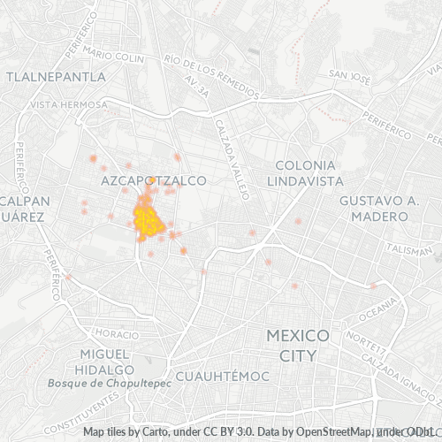 02070 Mapa de calor de densidad empresarial