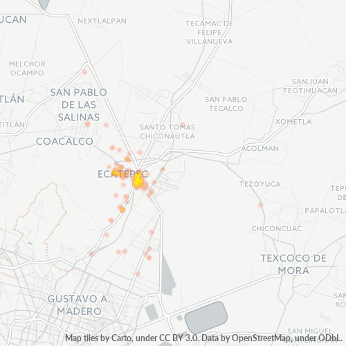 55040 Mapa de calor de densidad empresarial