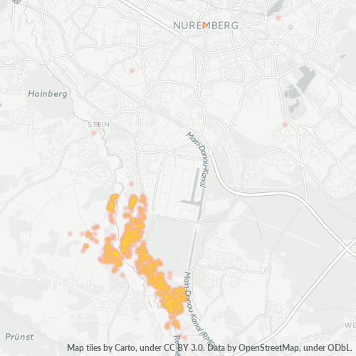 Heatmap für plz 90453