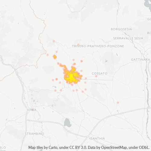 Mappa di calore per cap 13900