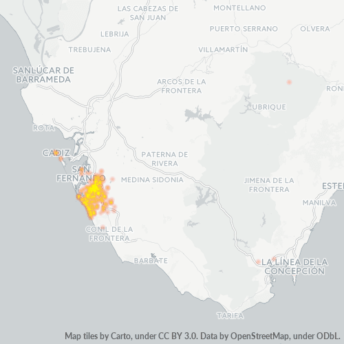 11130 Mapa de calor de densidad empresarial