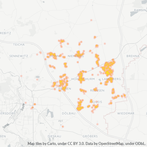 Heatmap für plz 06188
