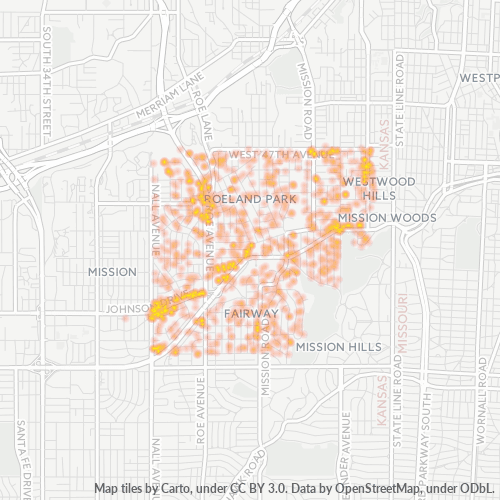 66205 Business Density Heatmap