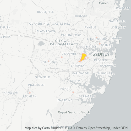 2132 Business Density Heatmap