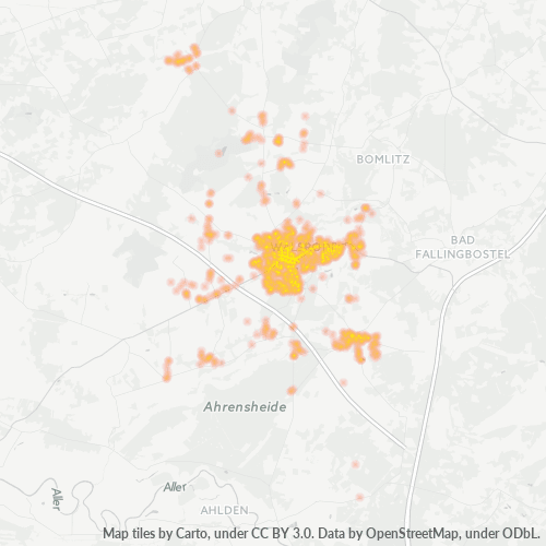 Heatmap für plz 29664
