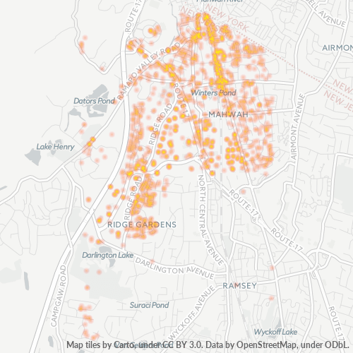 07430 Business Density Heatmap