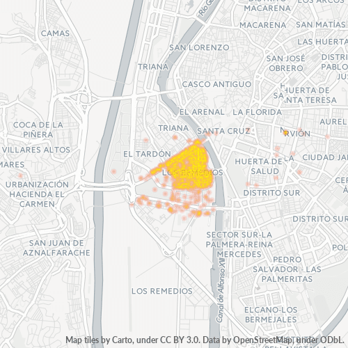 41011 Mapa de densitat de negocis 41011 Mapa de densitat de negocis