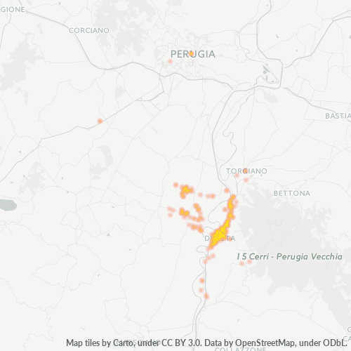 Mappa di calore per cap 06053