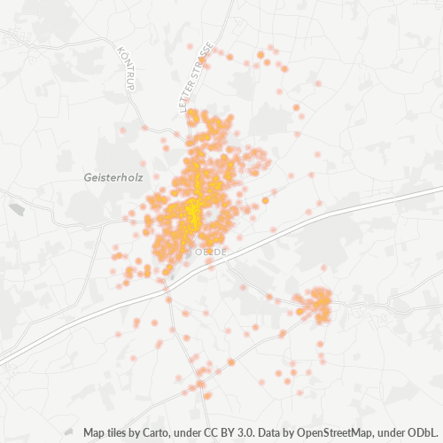Heatmap für plz 59302